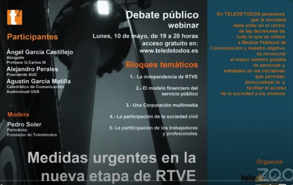 Medidas urgentes en la nueva etapa de RTVE. Debate público